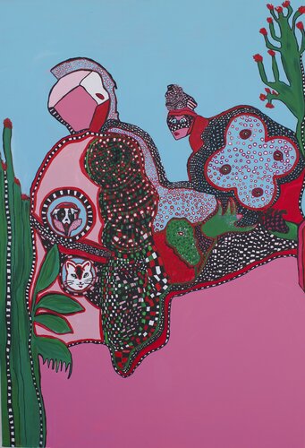 Amentes en el jardin by Charlotte Seuntjens, Painting for Sale on Select