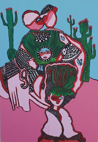 Relejamos en el jardin by Charlotte Seuntjens, Painting for Sale on Select