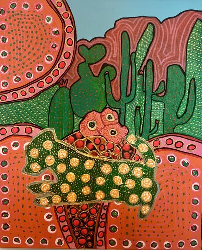 Fun in the desert by Charlotte Seuntjens, Painting for Sale on Select