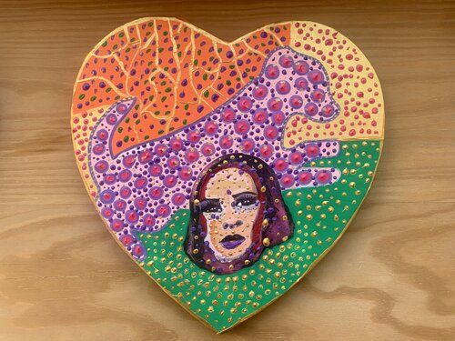 Golden heart by Charlotte Seuntjens, Painting for Sale on Select