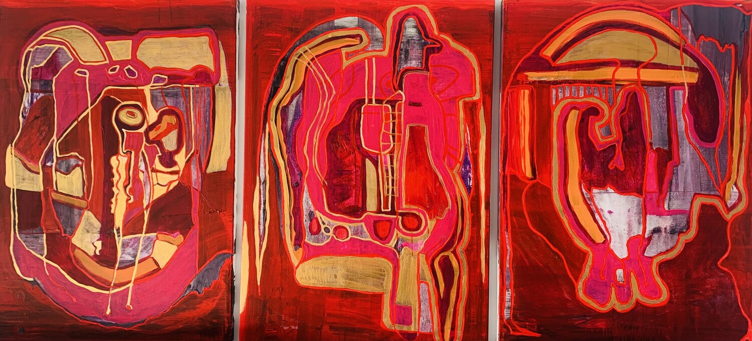 Three belongs together Charlotte Seuntjens Original painting for sale