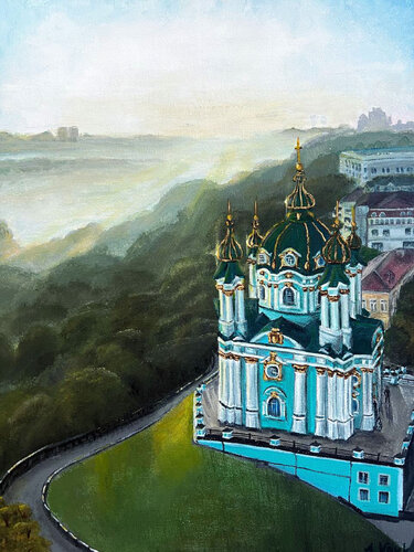 Miracle of Saint Andrews church by Alisa Vovk, Painting for Sale on Select