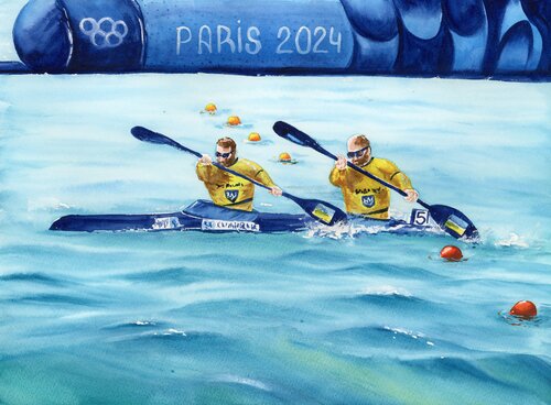 Champions of the Waves by Alisa Vovk, Painting for Sale on Select