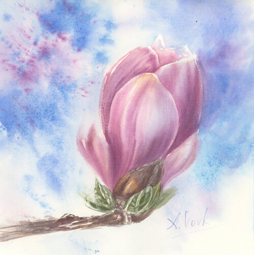 First Bloom by Alisa Vovk, Painting for Sale on Select