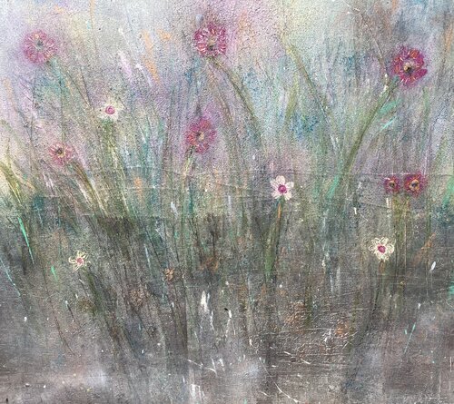 Flowers by Birgit Kunkel-Weis, Painting for Sale on Select