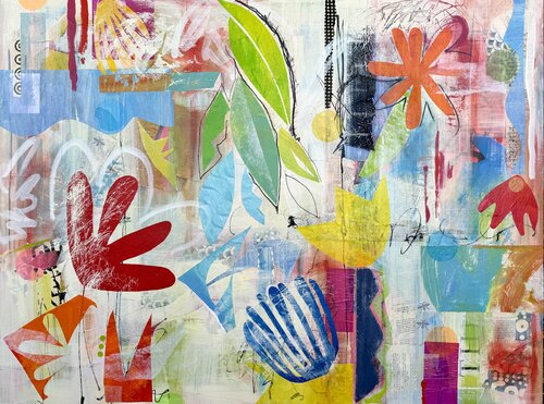 Joyful Collision by Kathy Dunaway, Painting for Sale on Select