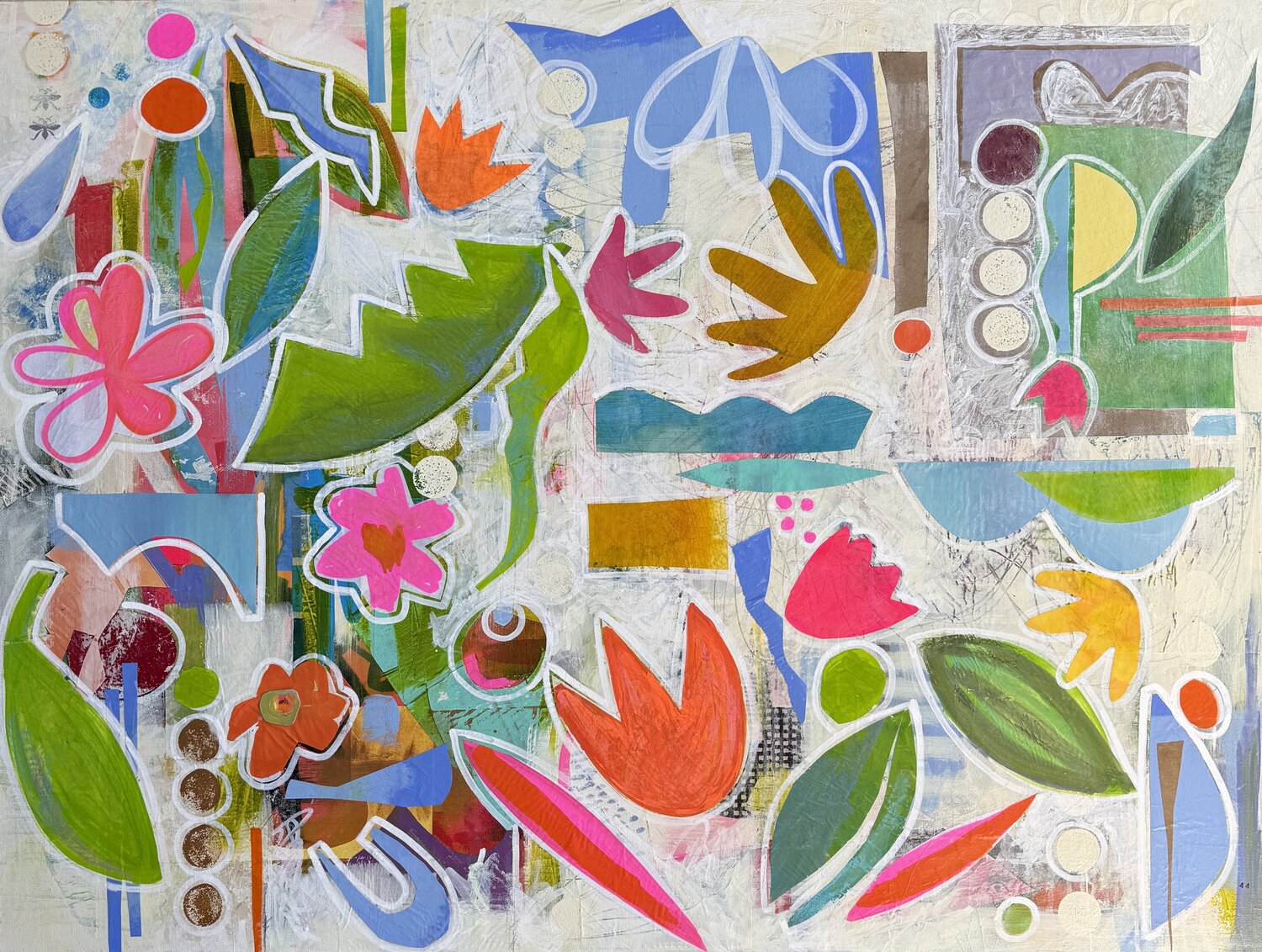 Color Arguing with Shape Kathy Dunaway Original painting for sale