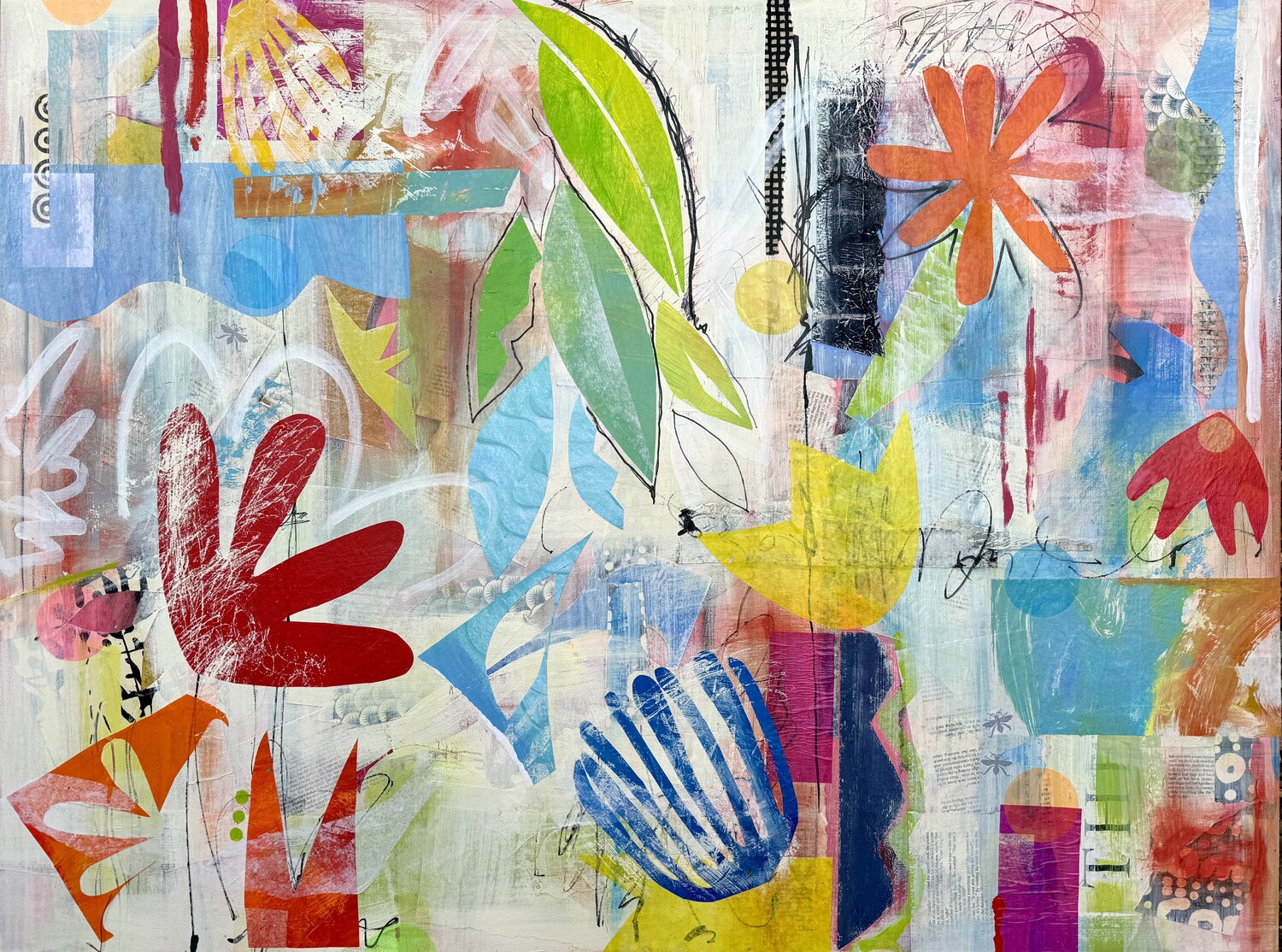 Joyful Collision Kathy Dunaway Original painting for sale