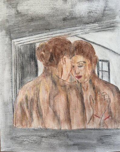 FERITA ALLO SPECCHIO by Marisa Comparin, Painting for Sale on Select