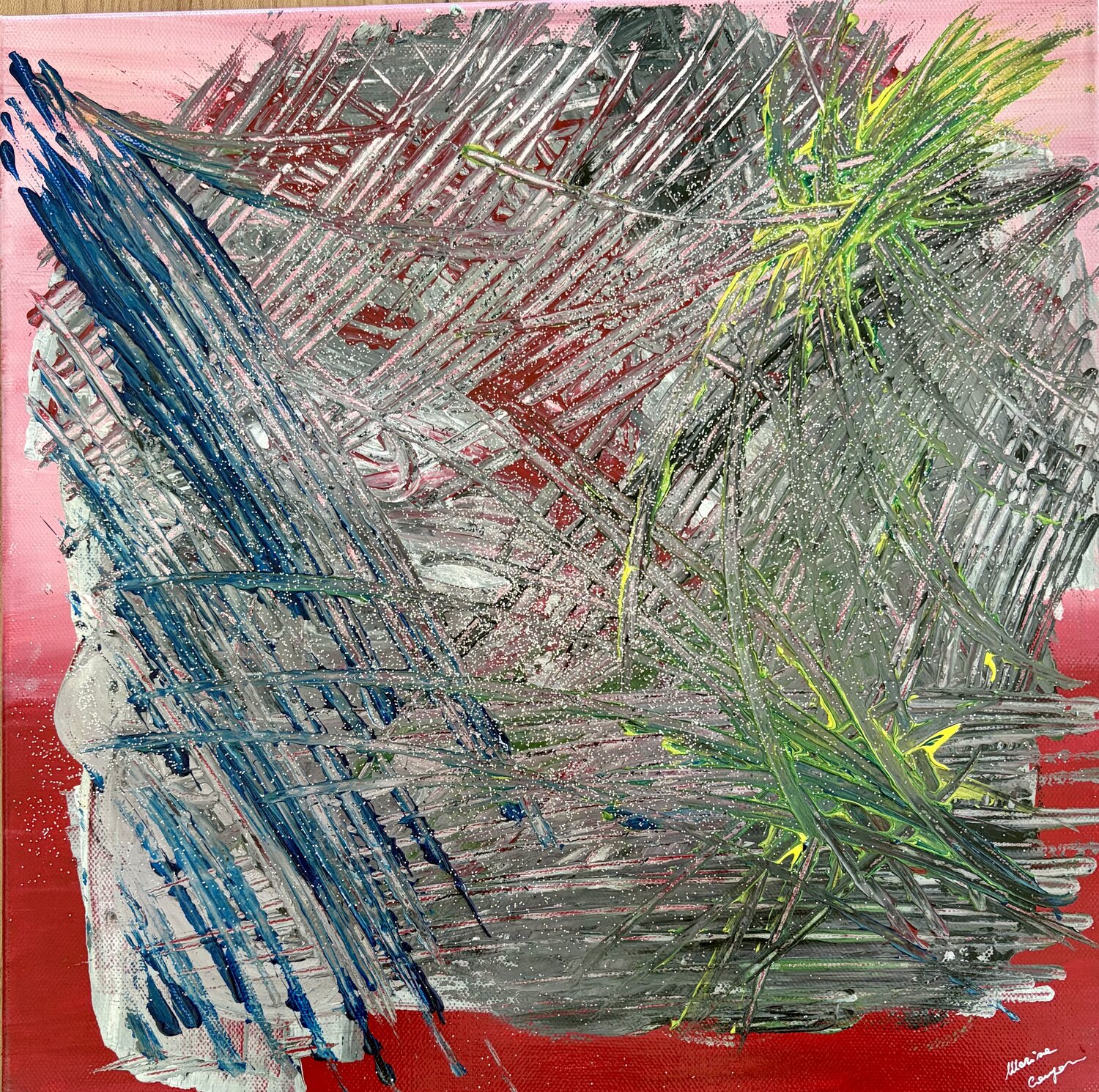 NOTTE IN FIAMME Marisa Comparin Original painting for sale