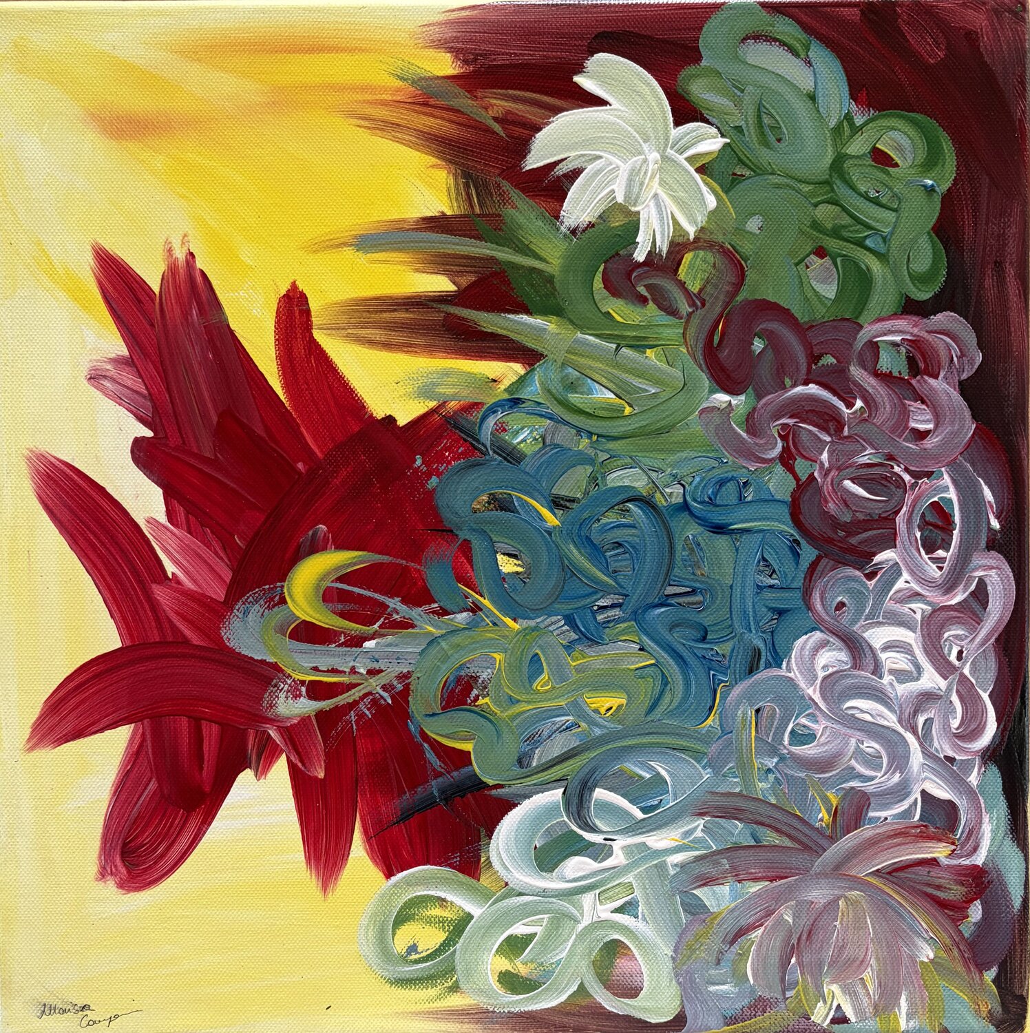 FUOCO - FIRE Marisa Comparin Original painting for sale