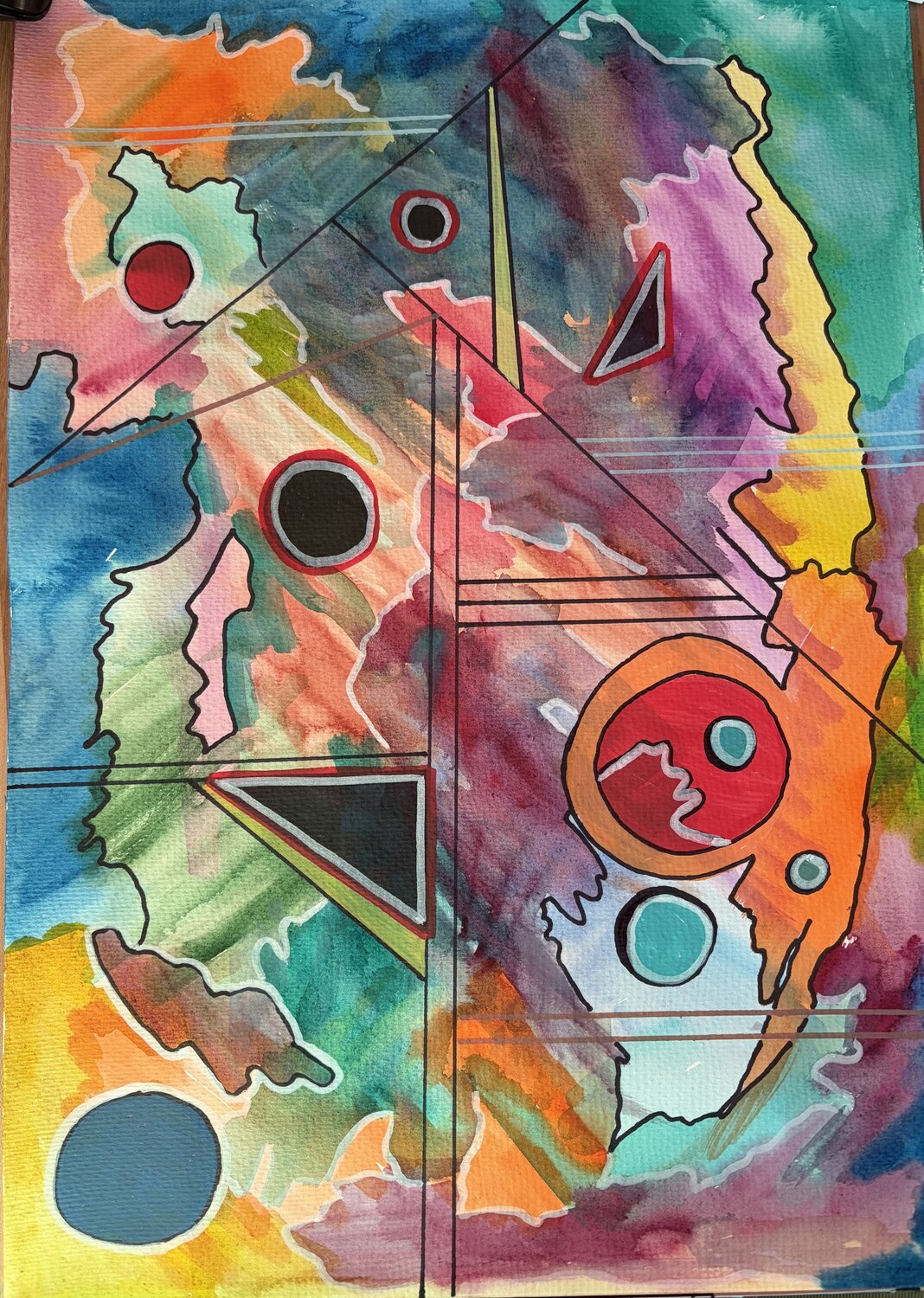VIBRAZIONE POLIEDRICA Marisa Comparin Original painting for sale