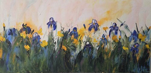 Les iris by Artize, Painting for Sale on Select