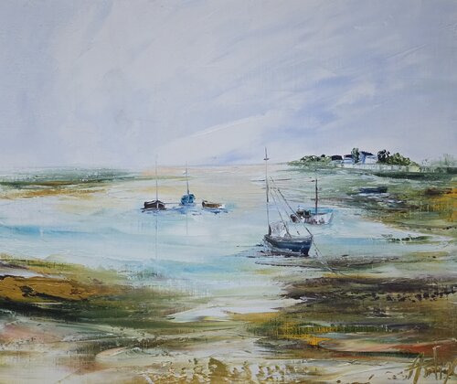 Un petit port de pêche by Artize, Painting for Sale on Select