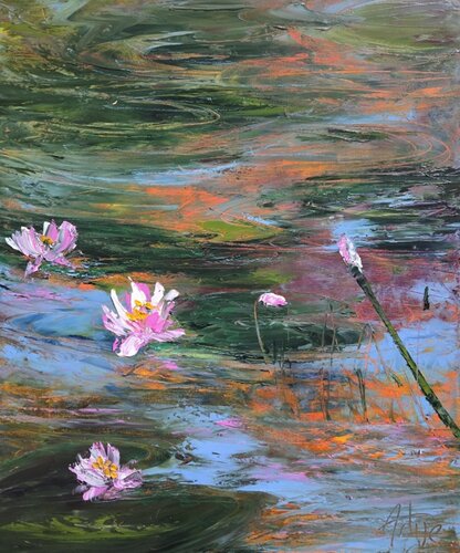 Les nénuphars by Artize, Painting for Sale on Select