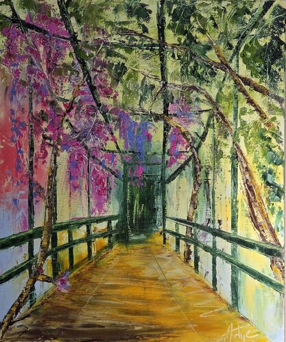 Le pont vert by Artize, Painting for Sale on Select