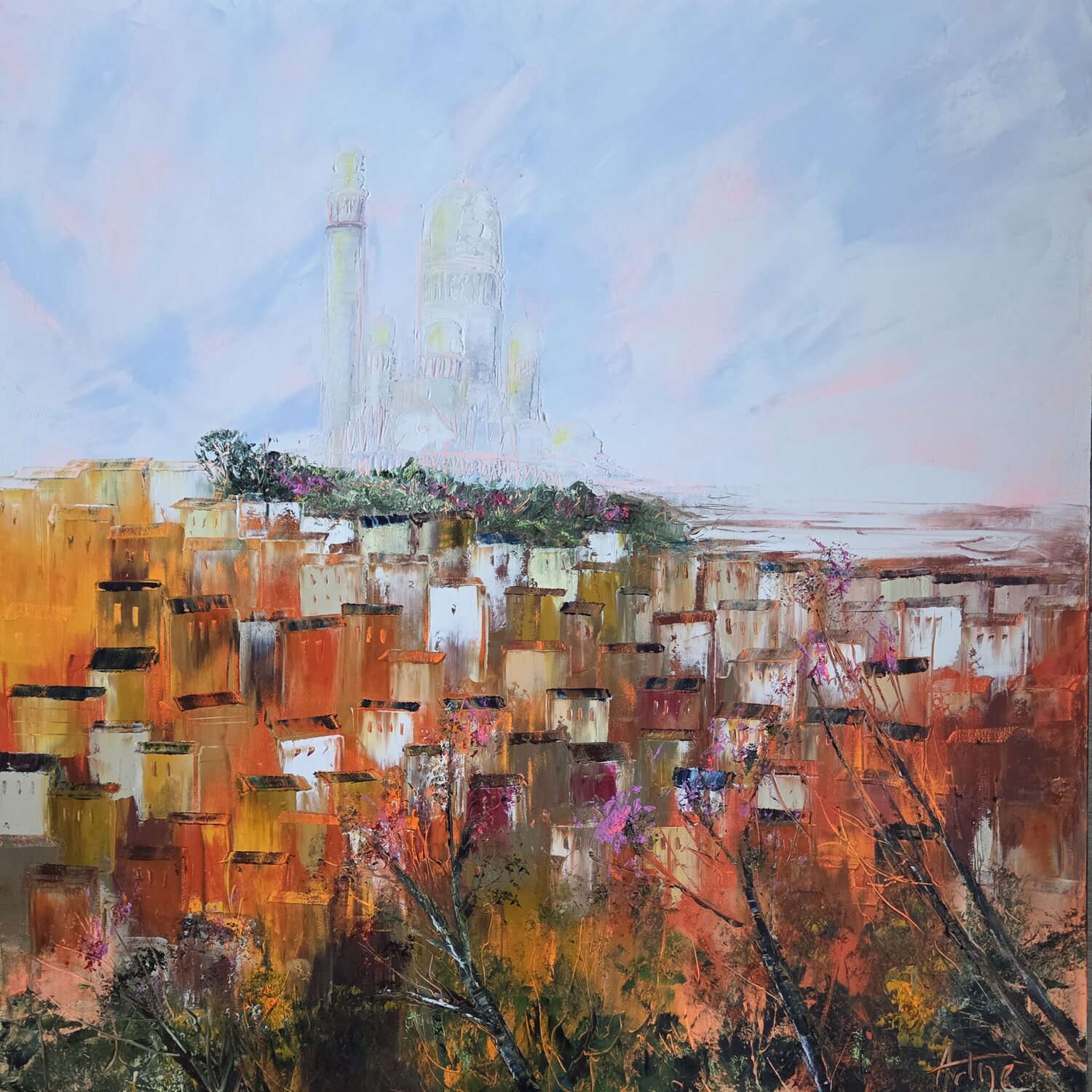 Montmartre, un village Artize Original painting for sale