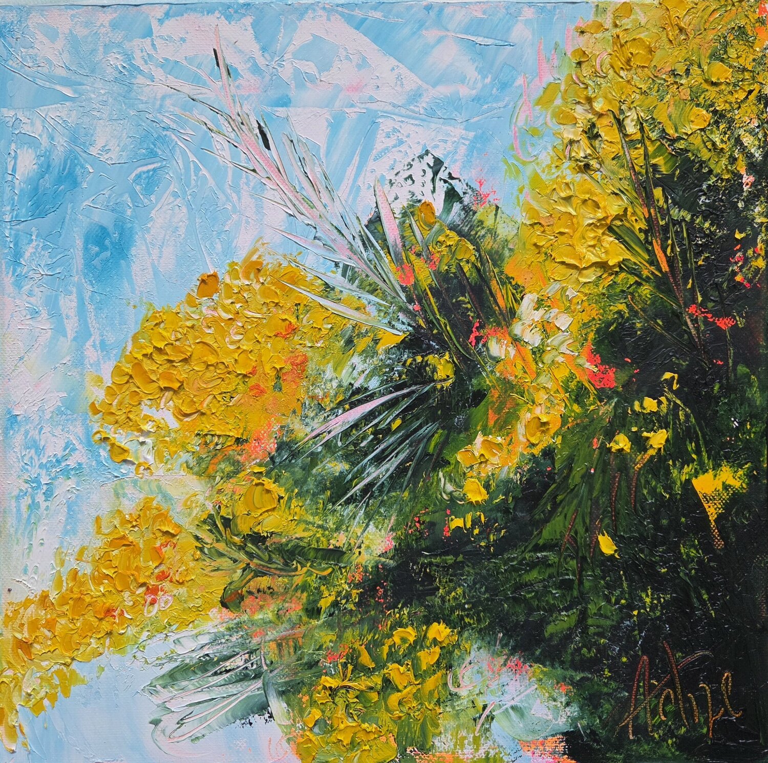 Les Mimosas Artize Original painting for sale