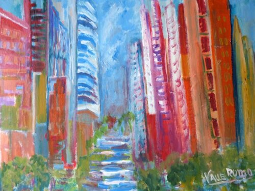Boulevard by María del Valle RUBIO, Painting for Sale on Select