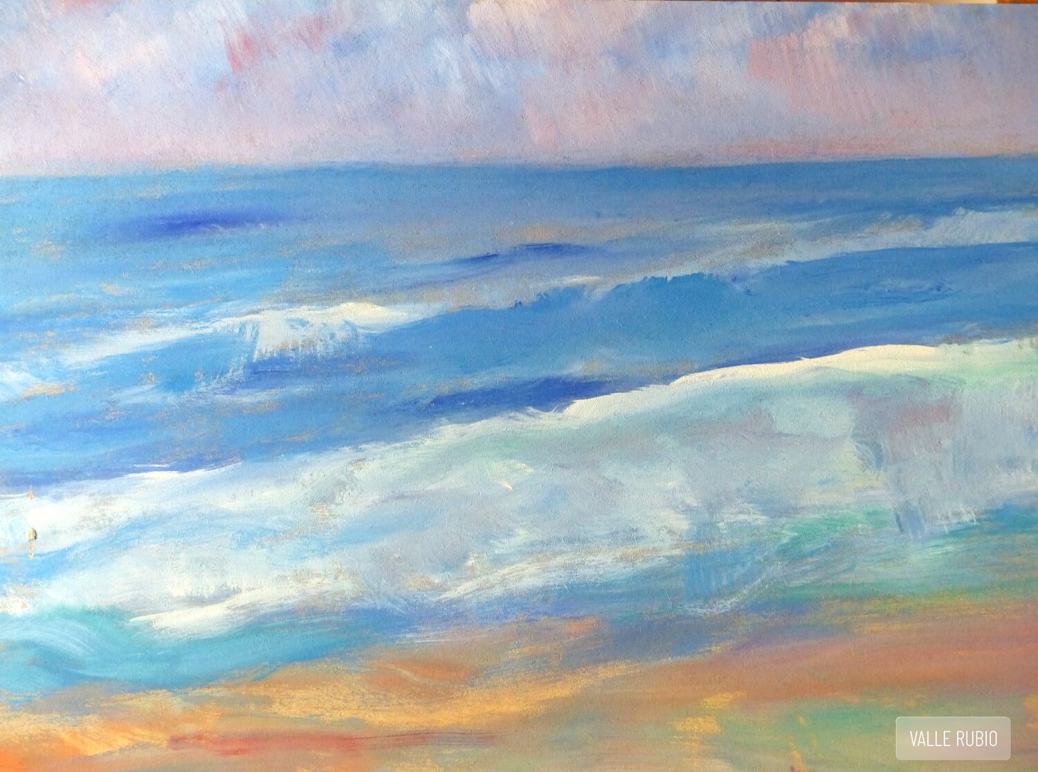 MAR ATARDECIDO María del Valle RUBIO Original painting for sale