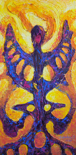 Unburnable Wings by Oksana Lopokha, Painting for Sale on Select
