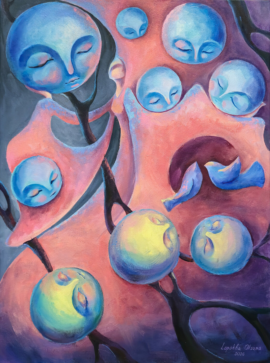 Your worlds listen to the nightingale Oksana Lopokha Original painting for sale