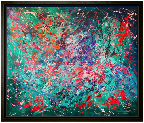 The Power of Color / Green by Ewa Kaczmarek, Painting for Sale on Select