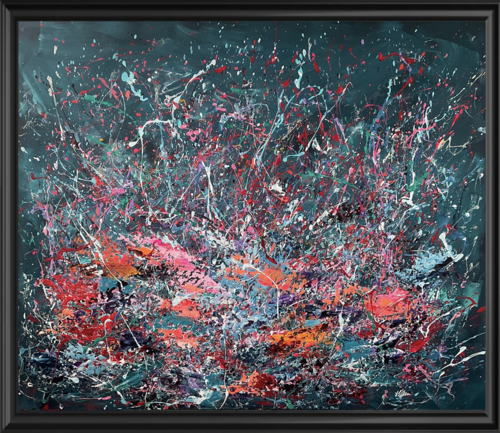 The Power of Color / Petrol by Ewa Kaczmarek, Painting for Sale on Select