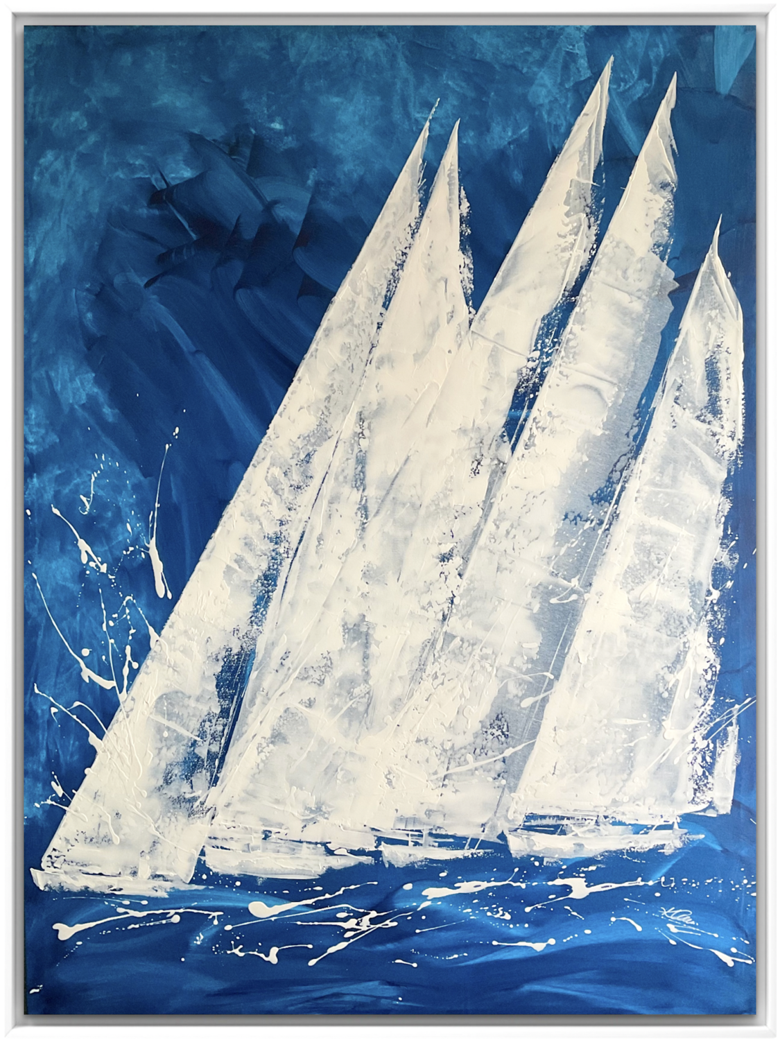 White Sails Ewa Kaczmarek Original painting for sale
