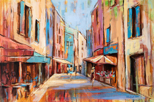 Rue des Artistes by Micjan, Painting for Sale on Select