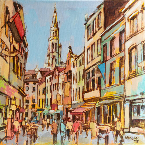 The Colors of Brussels by Micjan, Painting for Sale on Select