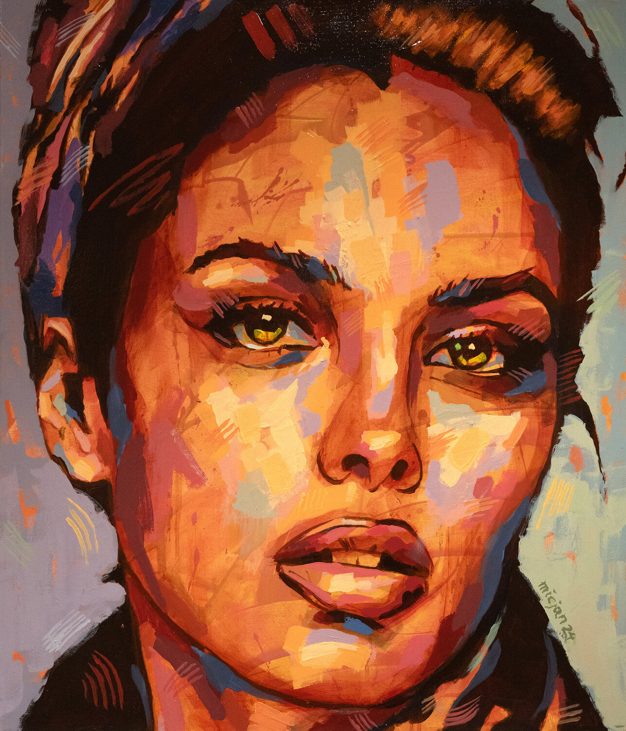 The Unspoken Micjan Original painting for sale