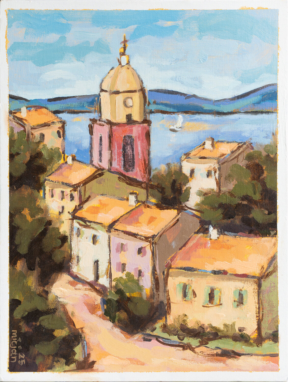 Whispers of Saint-Tropez Micjan Original painting for sale