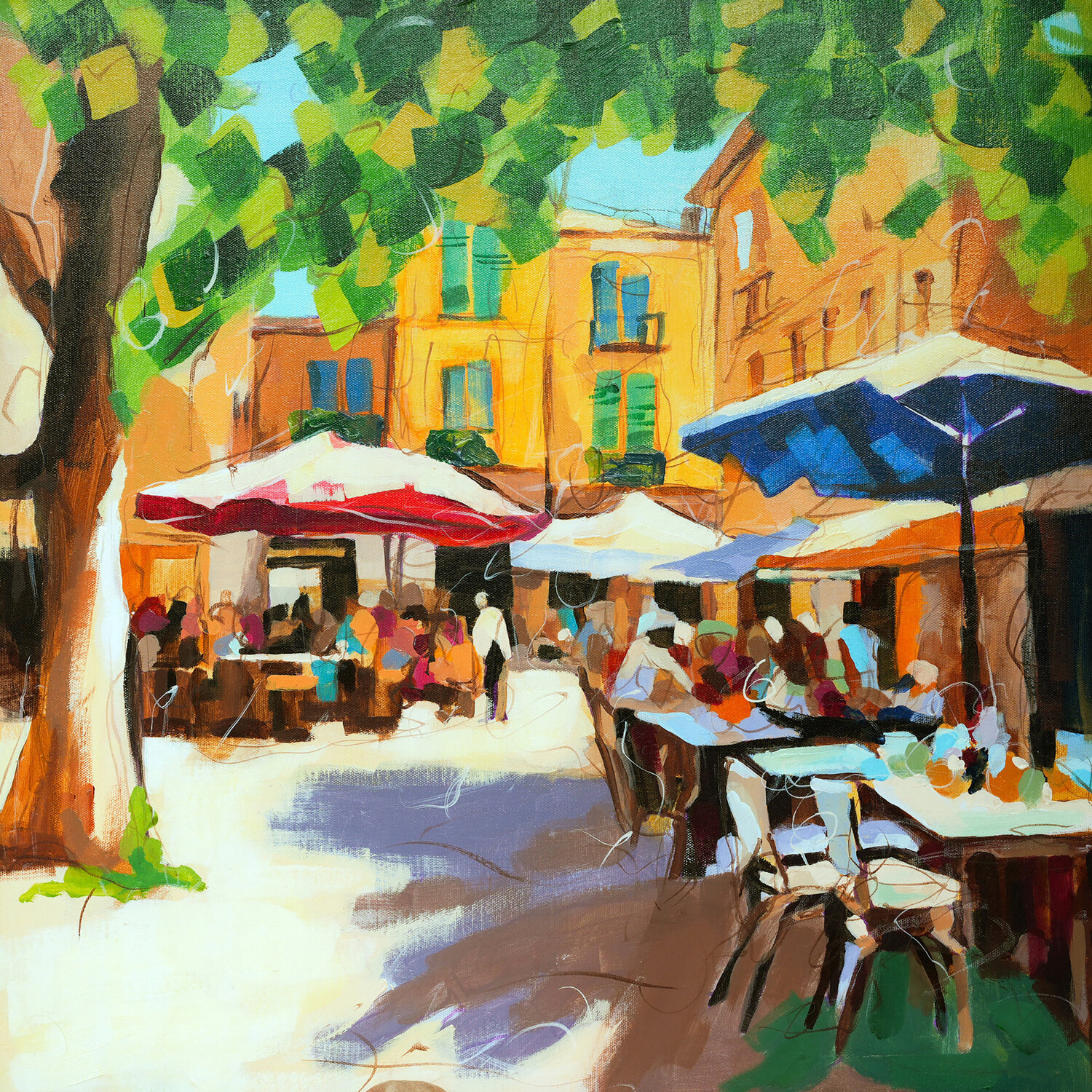 Midi au Marché Micjan Original painting for sale