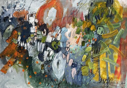DANSE CHROMATIQUE by Francine Scrignac, Painting for Sale on Select