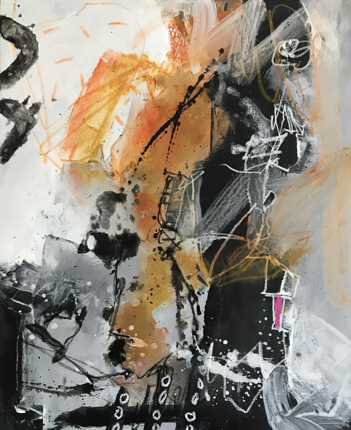 VIVRE CACHé ROSE Francine Scrignac Original painting for sale
