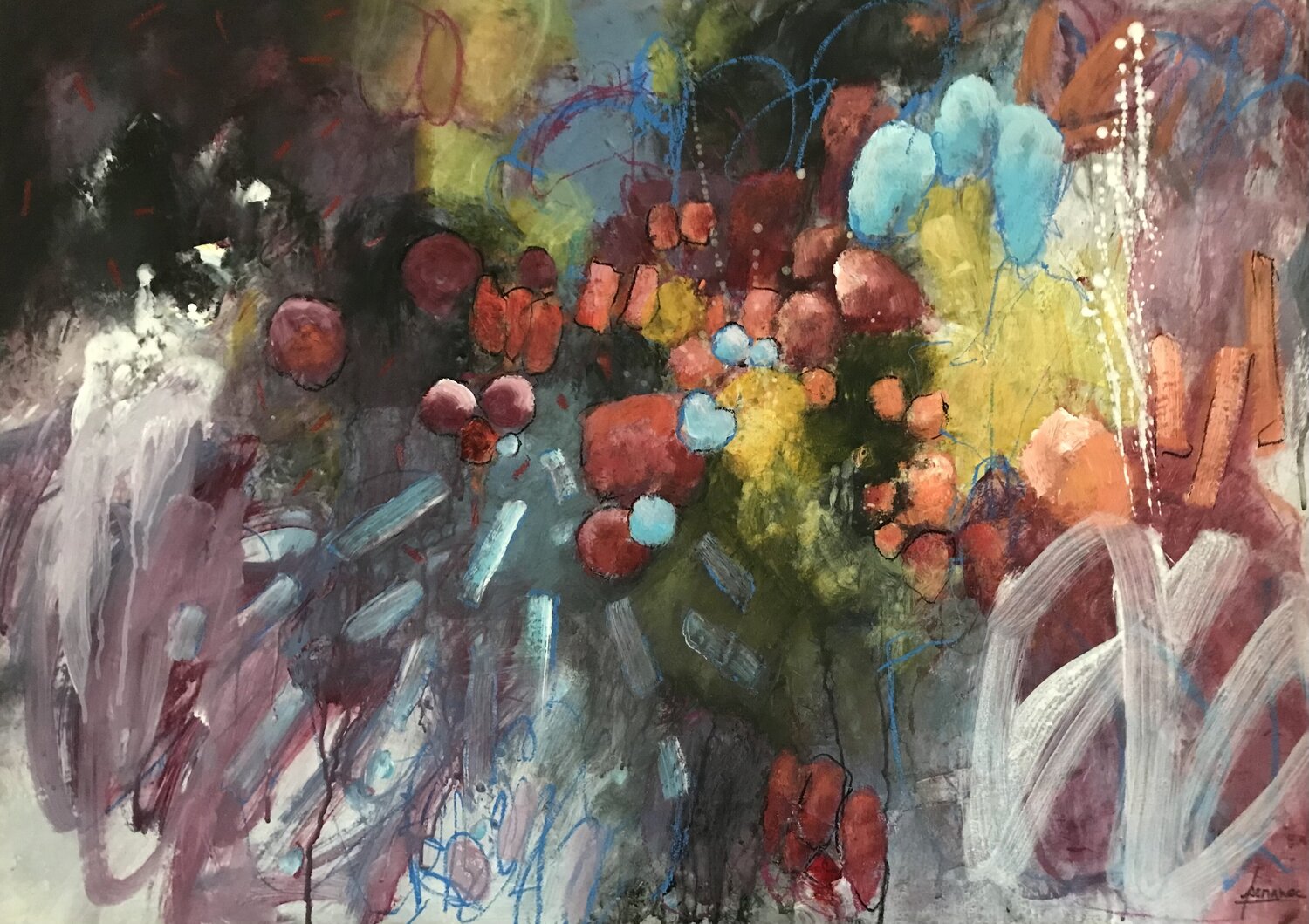 Les Géminides Francine Scrignac Original painting for sale