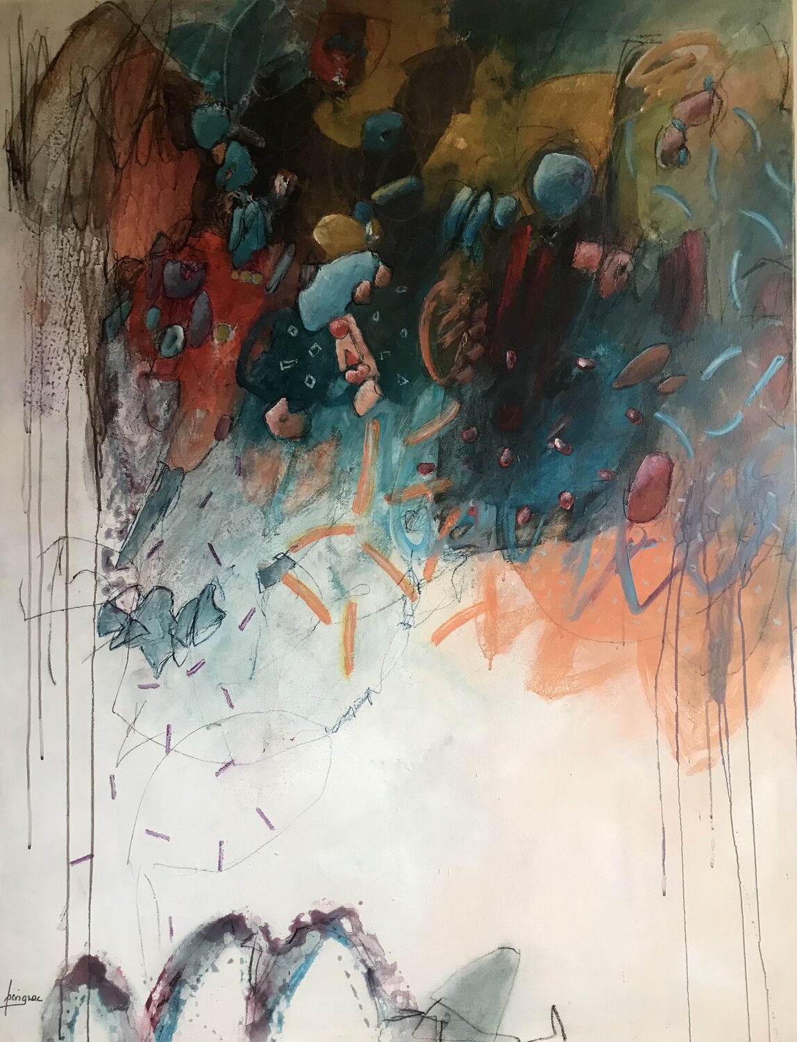 UN COUP DU DESTIN Francine Scrignac Original painting for sale