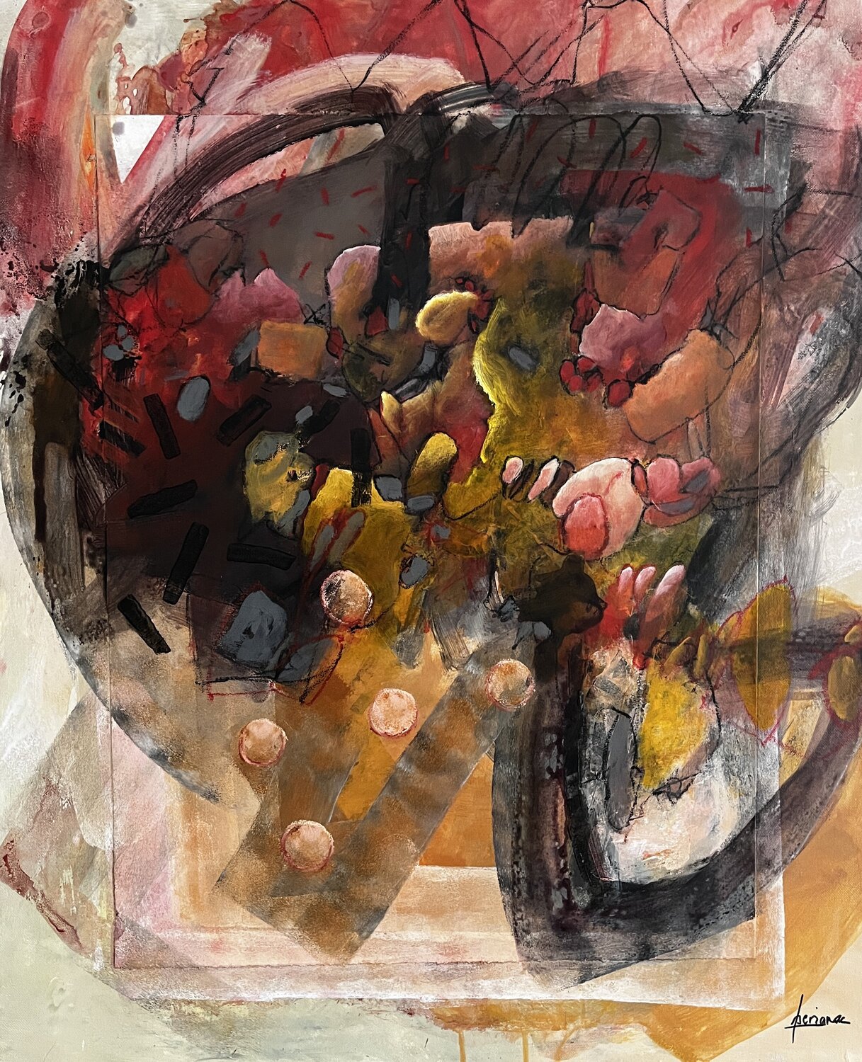 ORAGE INTERIEUR Francine Scrignac Original painting for sale