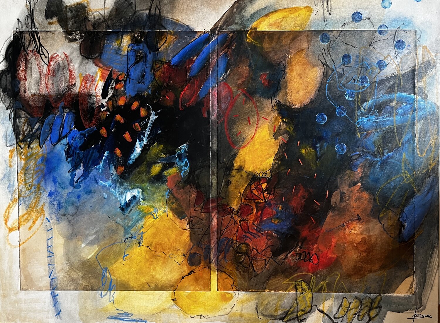PAS A PAS Francine Scrignac Original painting for sale