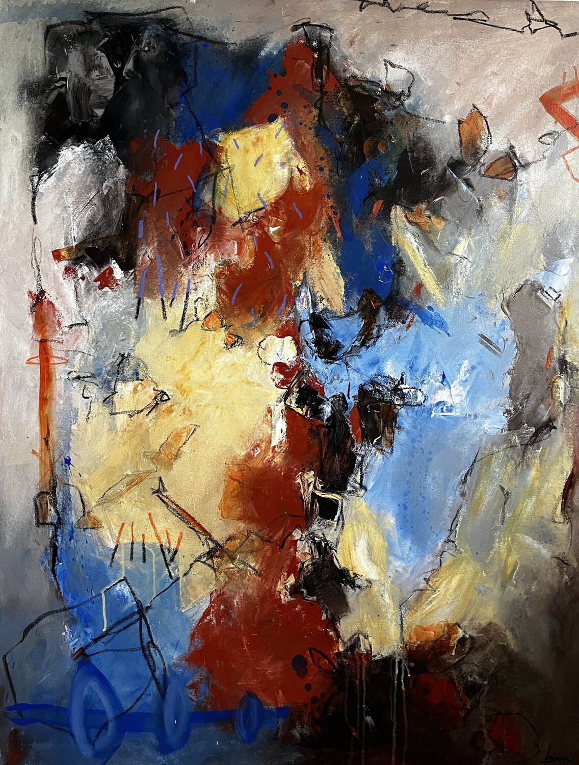 EFFETS TELLURIQUES.19 Francine Scrignac Original painting for sale