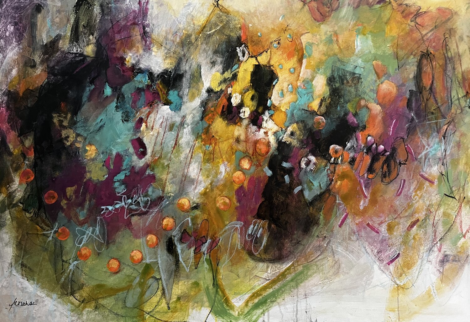 LET'S DANCE.1 Francine Scrignac Original painting for sale