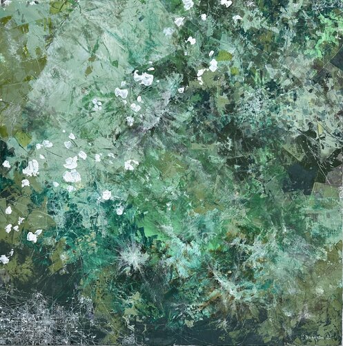 Beneath the Green Veil by Vahagn Bagoyan, Painting for Sale on Select