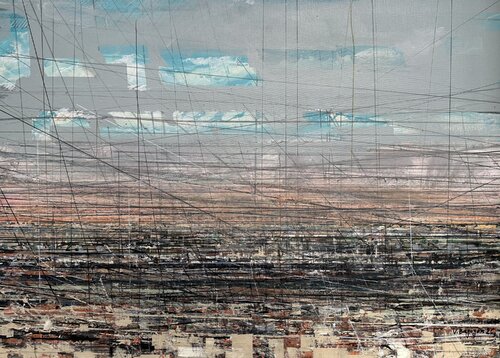 Between Silence and Structure II by Vahagn Bagoyan, Painting for Sale on Select