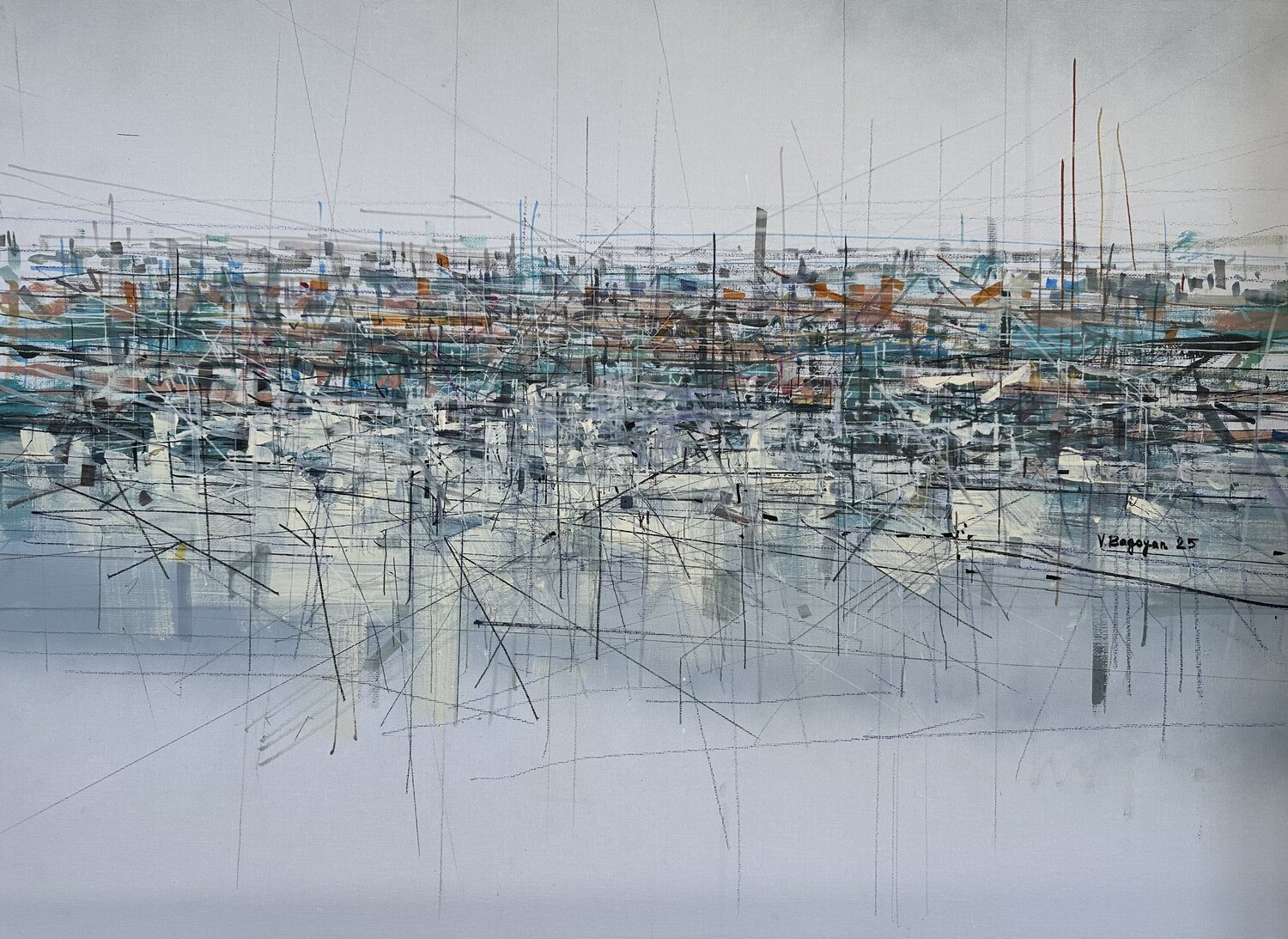 Architectural Pulse Vahagn Bagoyan Original painting for sale