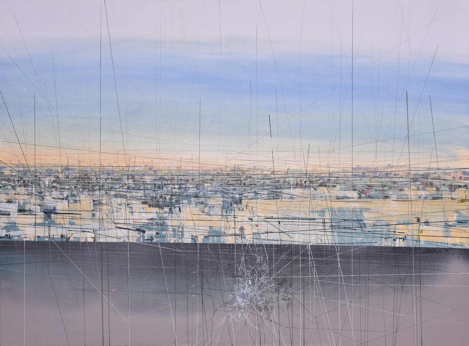 Metamorphosis of the City Vahagn Bagoyan Original painting for sale