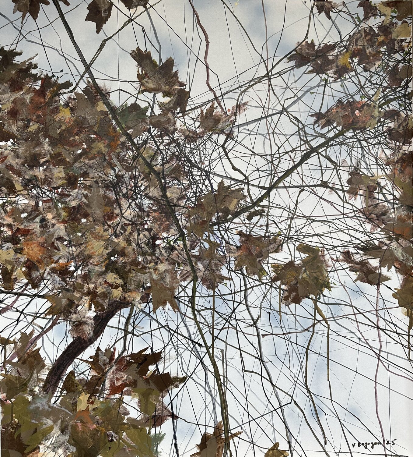 City — Autumn Chaos Vahagn Bagoyan Original painting for sale