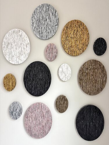 “ODE” - Composition of 7 Oval Paintings 11x14 and 6 Oval paintings 7x5 inches by Daniela Pasqualini, Painting for Sale on Select