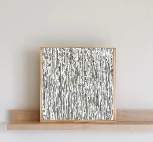Linen Light II - Natural maple frame by Daniela Pasqualini, Painting for Sale on Select