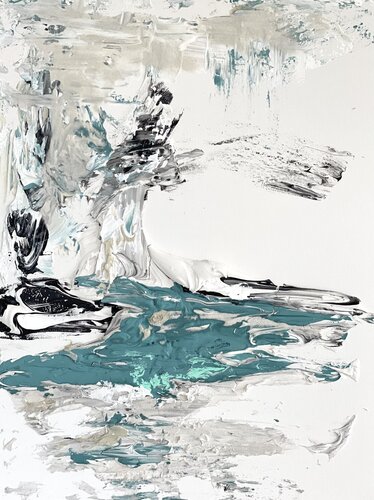 Hidden Light - Teal Obsession by Daniela Pasqualini, Painting for Sale on Select